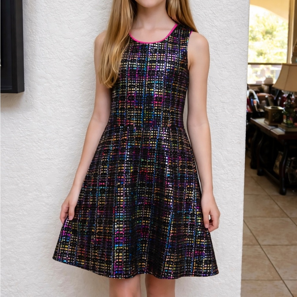 Zoe LTD Multi-Colored Sequins Party Dress. Like New. Size 12